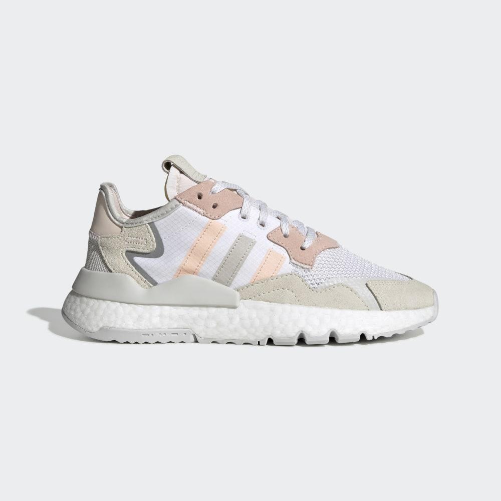 Originals Adidas Nite Jogger Dama Romania - Albi/Roz EG9199